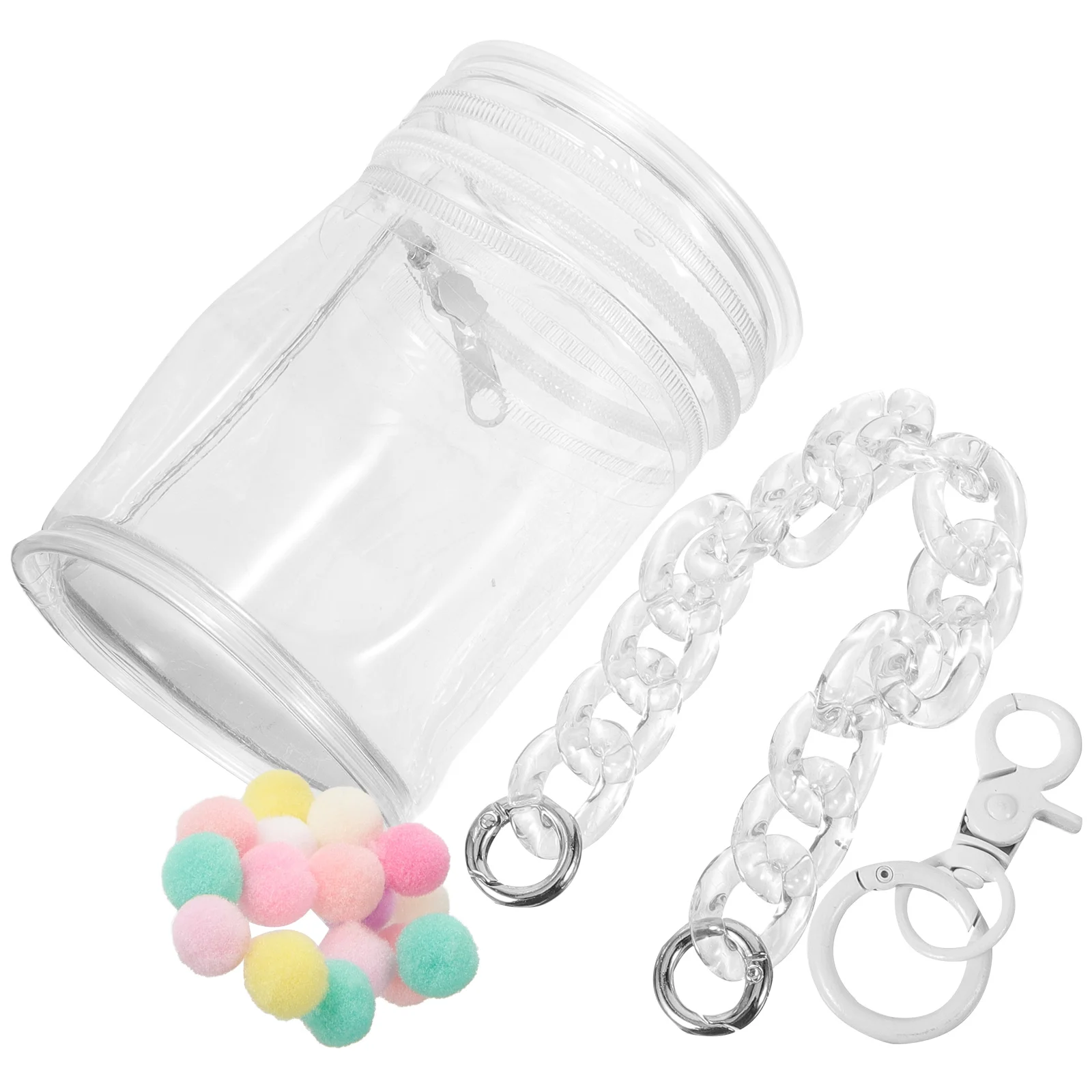 Baby Zipper Transparent Lipstick Bag Dust-proof Walk Mini Toys White Bags Clear Case Holder Carrier Pvc Travel Model