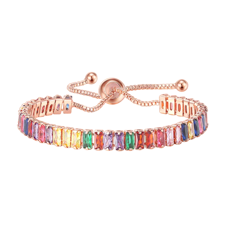 CZ Tennis Armbanden voor Vrouwen Unieke Zwarte Kristallen Bangle Rose Goud Kleur Verstelbare Hand Chain Vrienden Sieraden Groothandel DZH051