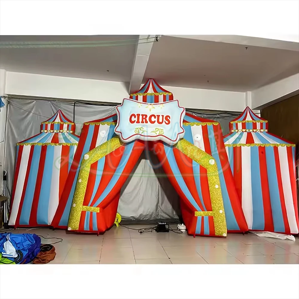 Giant Inflatable Castle Arch Wall Inflatable Circus Entrance Archway Cabaret Carnival Event Decoration Props for Advertising