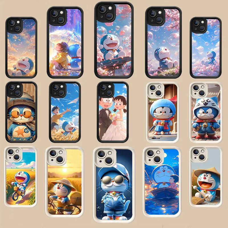 WD-3 Doraemon Белый ступенчатый чехол из ТПУ для Huawei Pura70 mate50 P60 50 40 nova 11 10 9 Y90 Pro