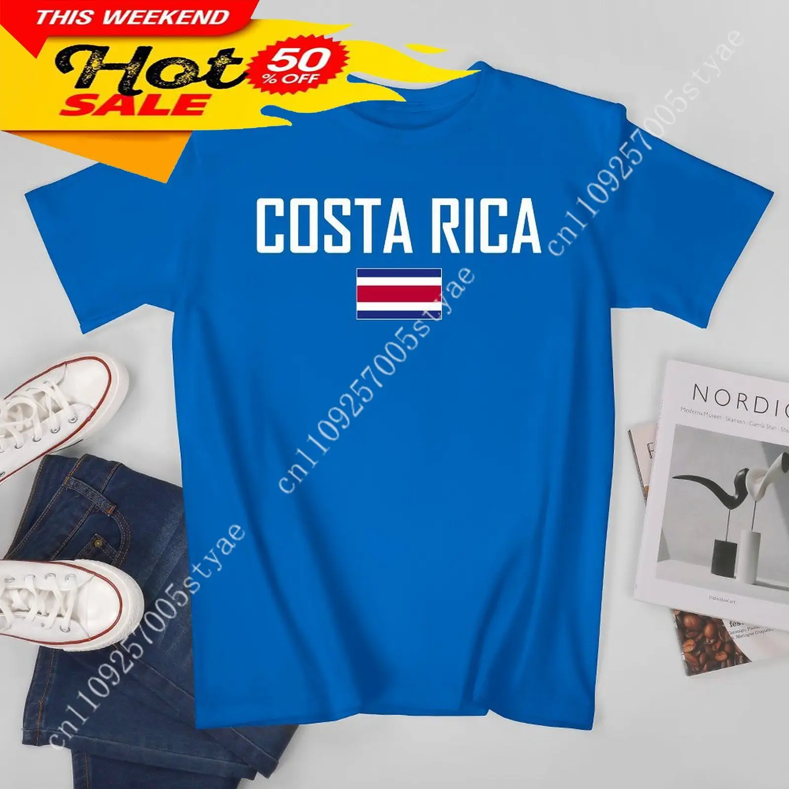 

Costa Rica Flag Tshirt Men Tees 3D Sports Jersey Fashion Soccer Clothes Football Fans Gift Patriotic T-shirt Casual T Shirt