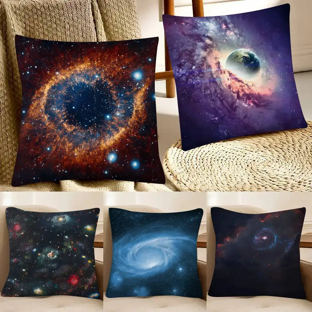 Planetary Space Pillow Case Fashion Square Pillowcase Bedroom Sofa Room Ins Decoration Leisure