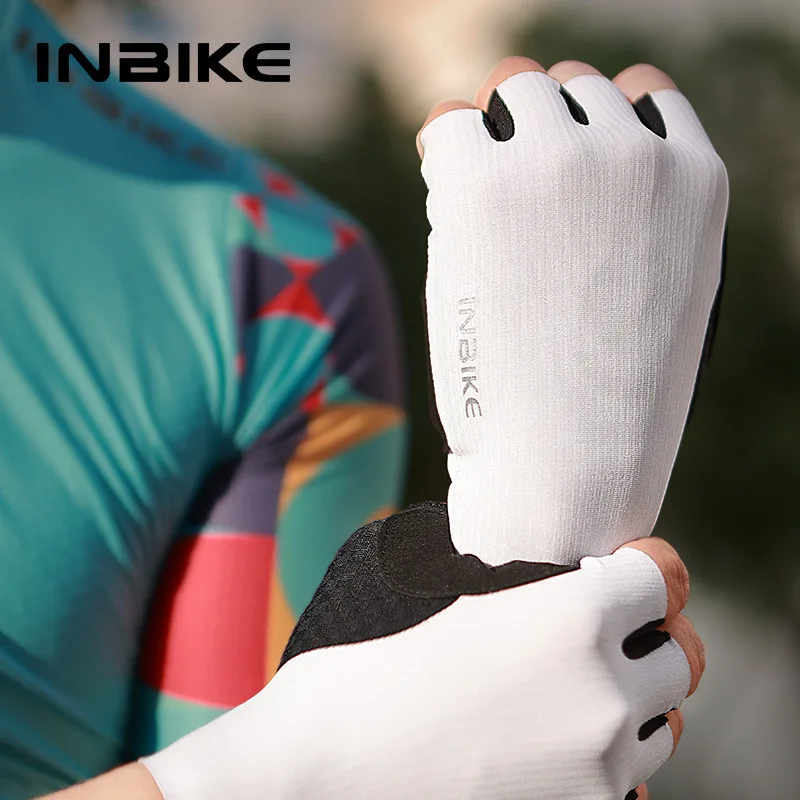 INBIKE Cycling Gloves Half Finger Road Bike Riding Gloves Shock Absorption MTB Professional Biker Gloves For Cycling Accessories