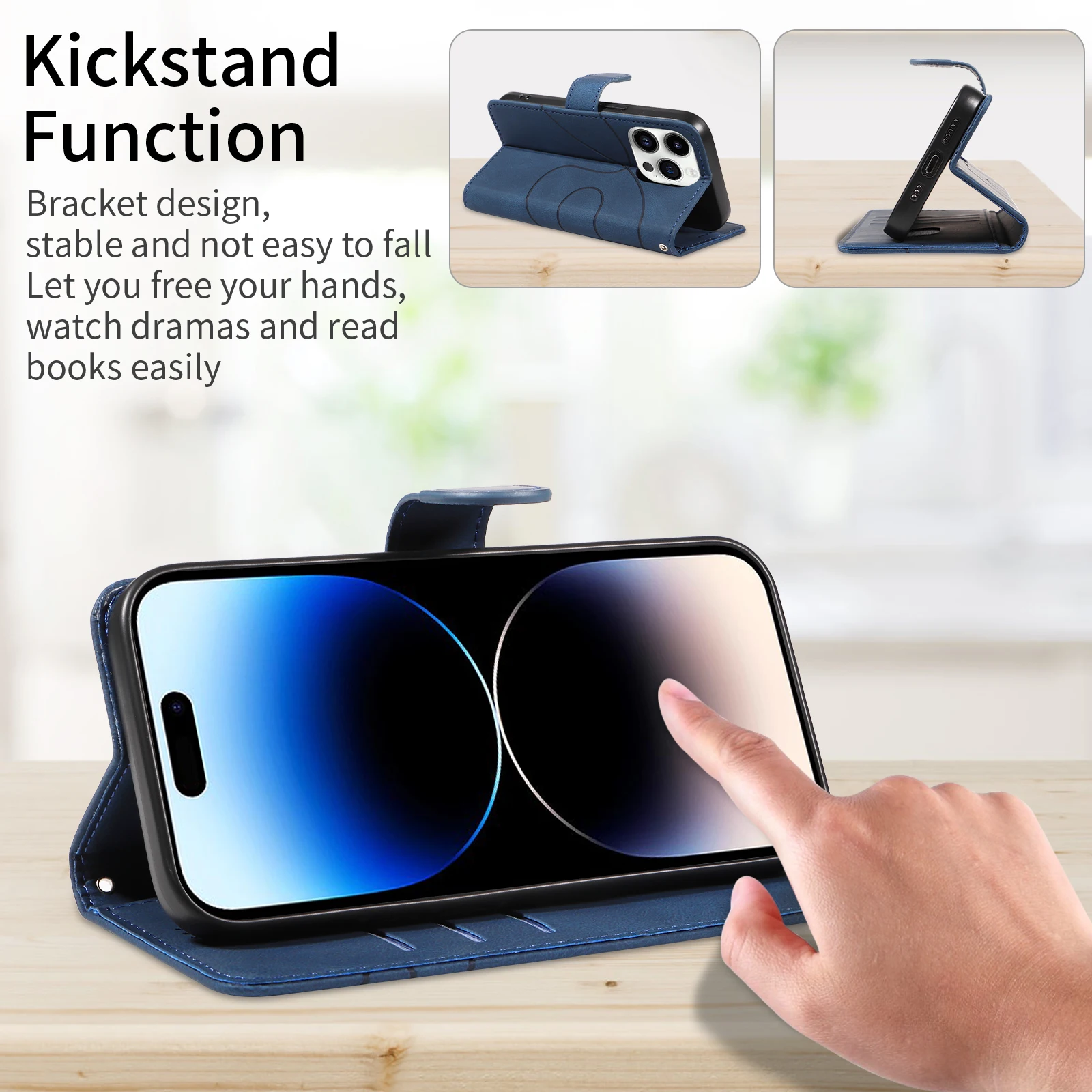Portfel skórzany z klapką magnetyczną do telefonu Xiaomi Poco X7 X6 X5 X4 Pro 5G X3 NFC GT M7 M6 4G M5S M4 M3 F6 F5 F4 F3 C65 Uchwyt — zdjęcie produktu 4