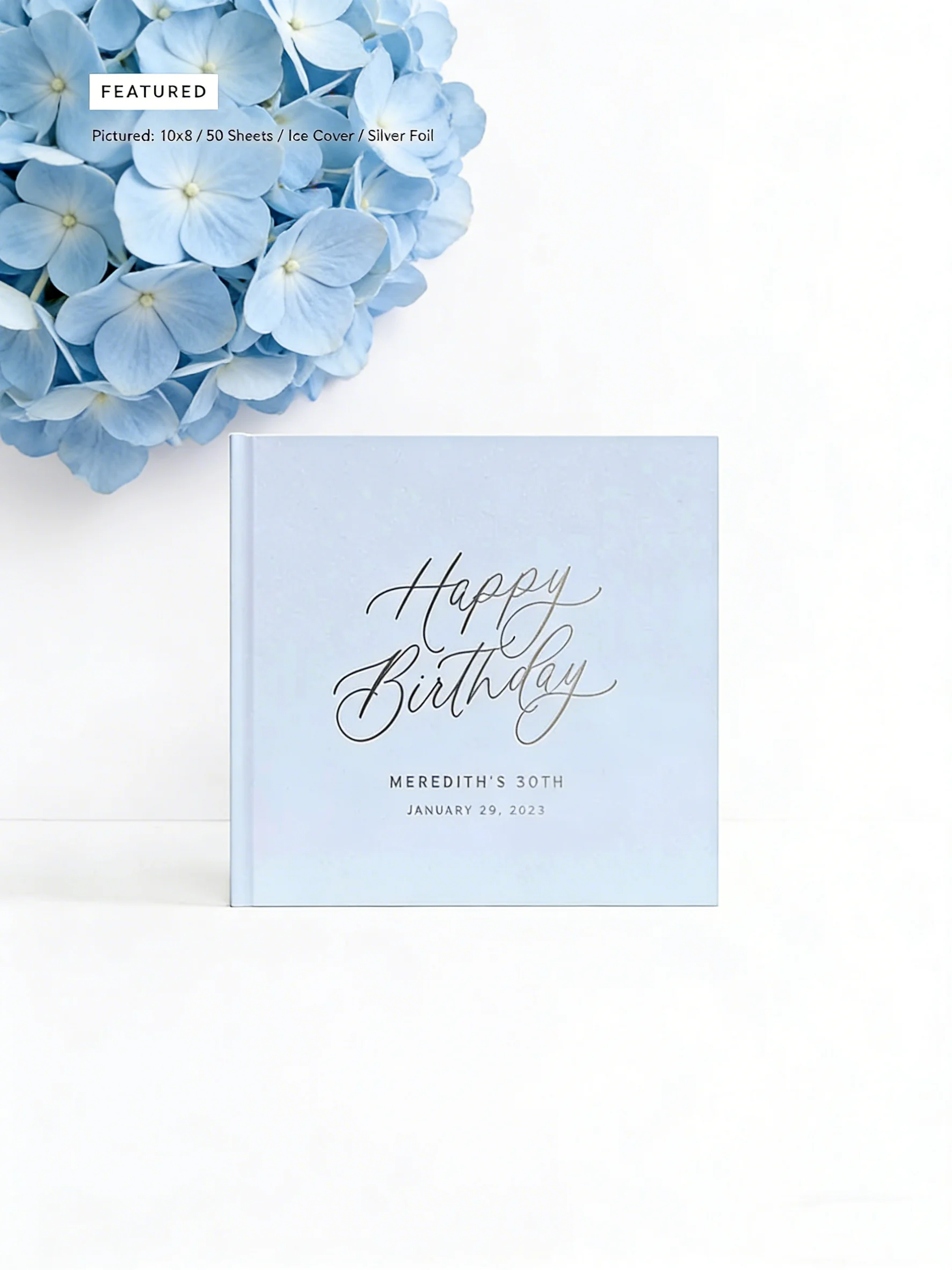 

Минималистичная книга для гостей на день рождения, персонализированный фотоальбом в твердом переплете с фольгированием, книга для записи в фотозоне на день рождения