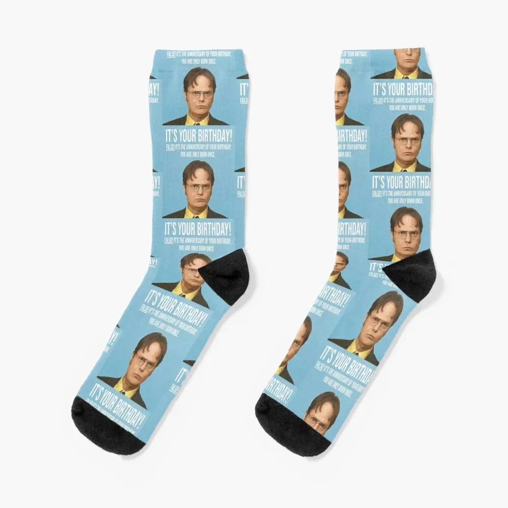 

The Office - Dwight Schrute Birthday Card | The Office US Birthday Card | False You're Only Born Once | Funny Birthday Gif Socks