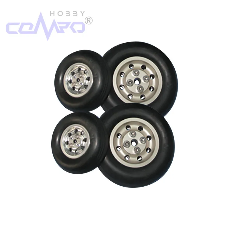 

1 Pc Aluminum Hub Rubber Wheel Landing Gear Wheels Tires Tyre For Fixed Wing RC Aircraft Model Plane Replacement Accessories