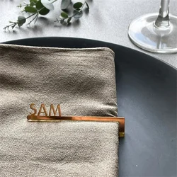 Custom Wedding Place Setting Names Mirror Napkin Name Tags Table Personalised Guest Place Names Dinner Party Birthday Events