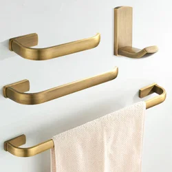 Antique Brass Bathroom Accessories Hardware Set Toilet Paper Roll Holder Bath Towel Rail Ring Wall Mounted Robe Coat Hook