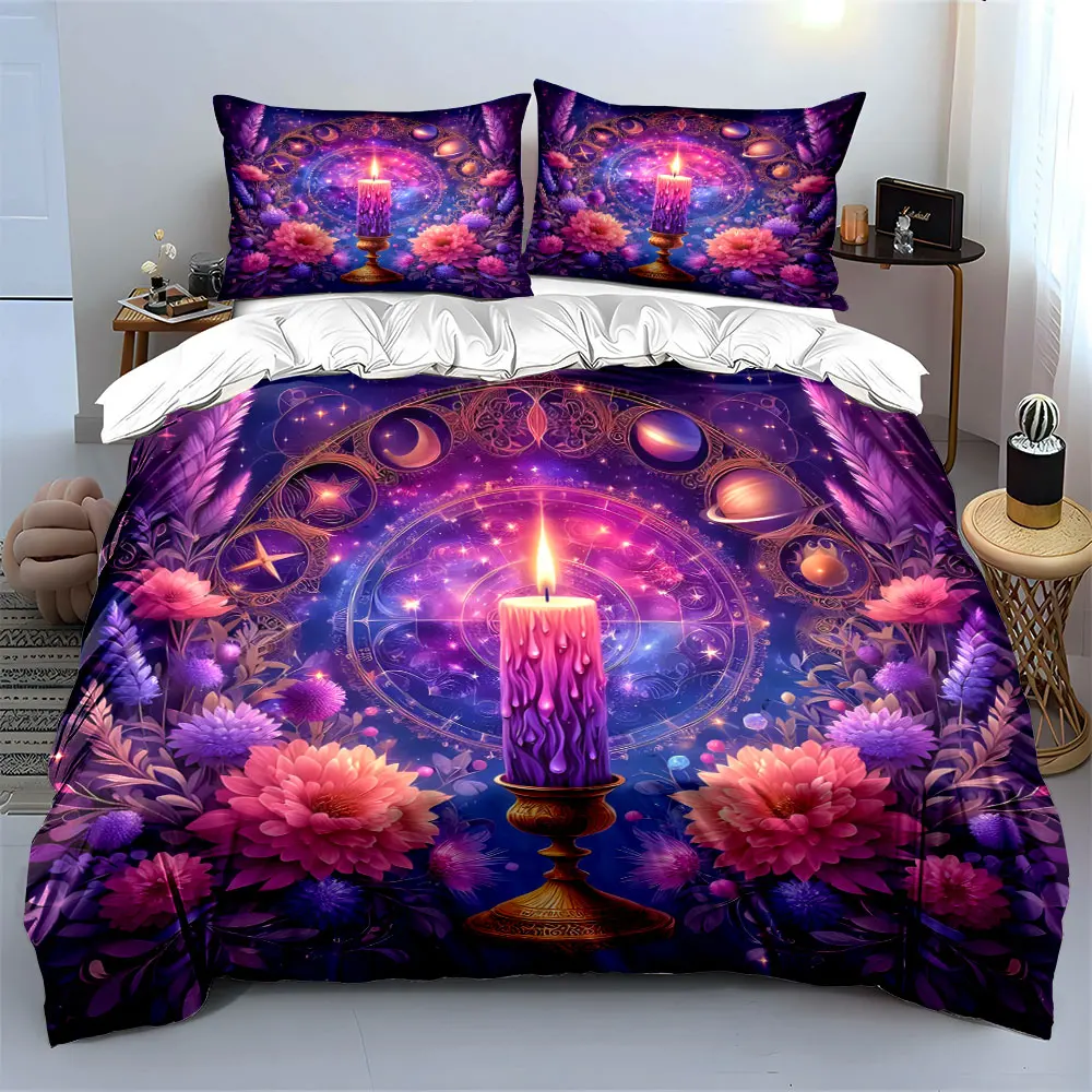 Astrology Candle Set Decoration Multiple sizes kid's and adults' bedroom Exquisite 3PC bedding set, gift