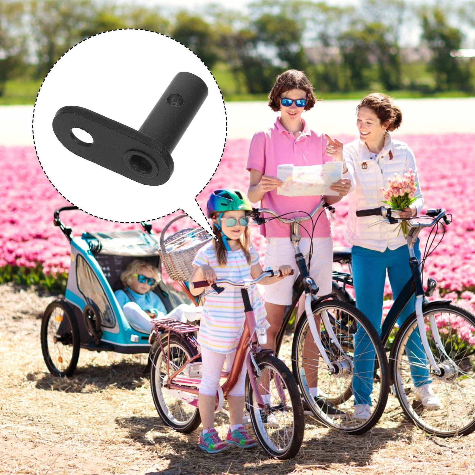 

2pcs Pet Cart Accessories Universal Steel Bike Trailer Hitch Adapter Coupler for Bicycle Connection Durable Stable