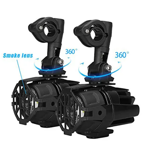 Imagen 2 del producto Luces auxiliares de conducción universales para motocicleta, lámpara antiniebla, faro delantero, luces antiniebla LED 4000Lm 12V 100W, resistente al agua, 2 uds.