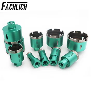 FACHLICH 1pc 다이아몬드 드릴링 코어 비트 커터 습식 M14 또는 5/8-11 용접 구멍 톱 화강암 돌 대리석 드릴 크라운 Dia20-75mm 