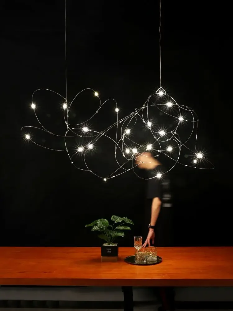 Modern LED Firefly Ceiling Chandeliers Art Bar Living Dining Room Pendant Lights Home Decor Hanging Lamp Luster Fixtures