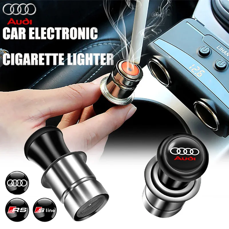 12V Portable Car Cigarette Lighter Power Socket Outlet Plug For Audi A1 A3 A4 A5 A6 A7 A8 B5 B6 Q2 Q3 Q5 Q7 TT SLINE RS QUATTRO