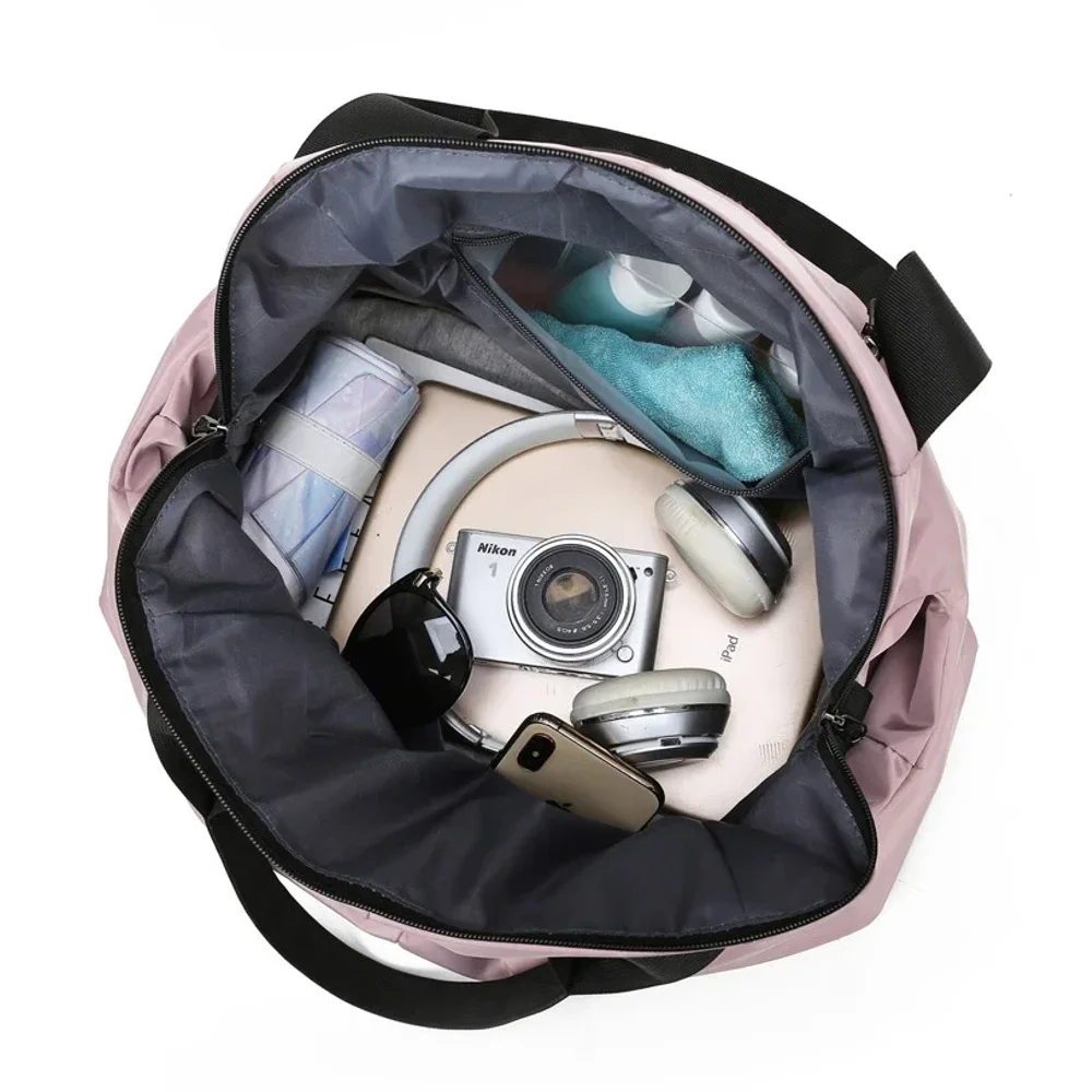 سعة كبيرة اليوغا حقيبة قاعة رياضة مقاوم للماء النساء السباحة في الهواء الطلق حقائب رياضية متعددة الوظائف اليد السفر واق من المطر عطلة نهاية الأسبوع حزمة حقيبة