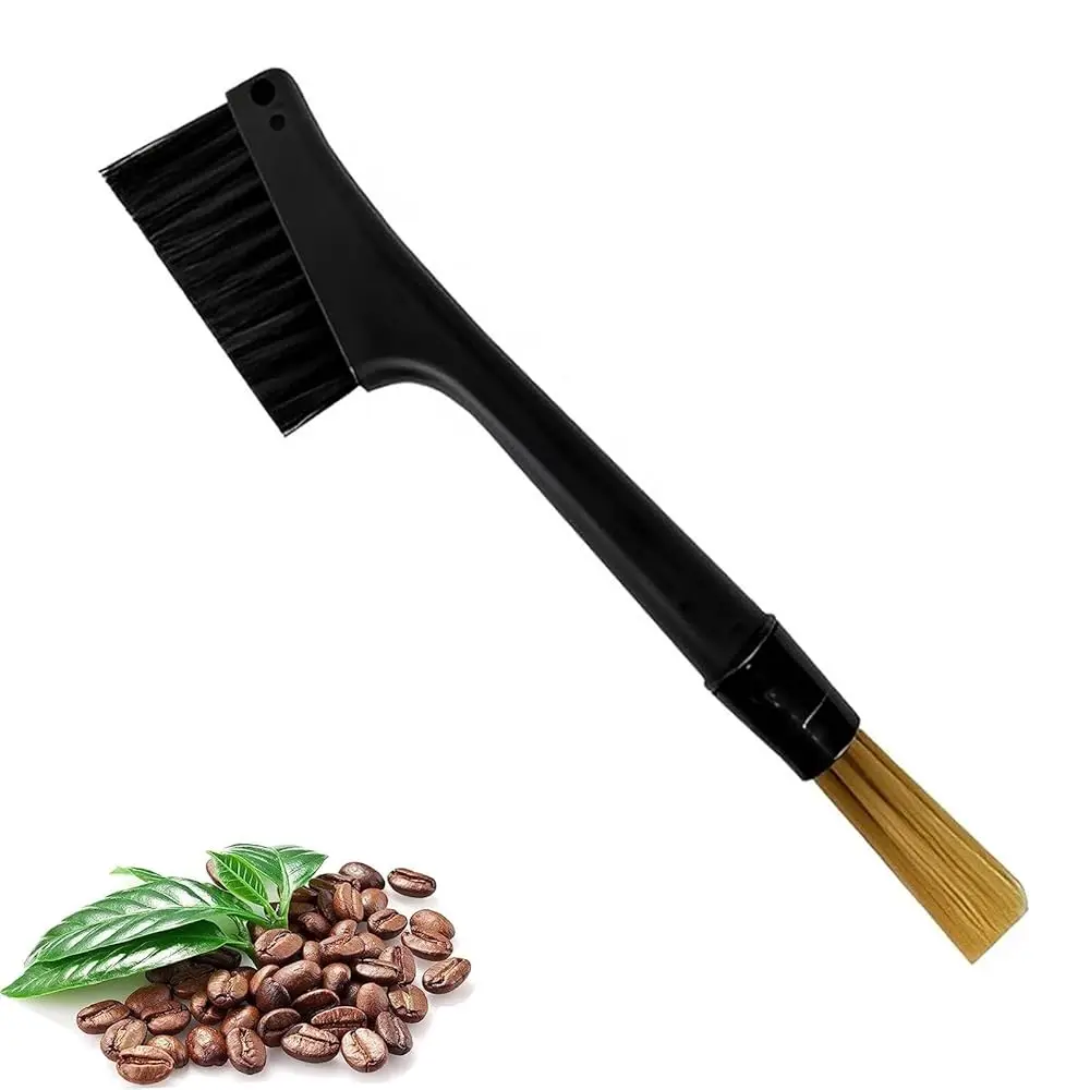 Coffee Machine Cleaning Brush, Detachable Dusting Bar Espresso Machine Grinder Cleaning Brush, Two Head Brush Accessories for
