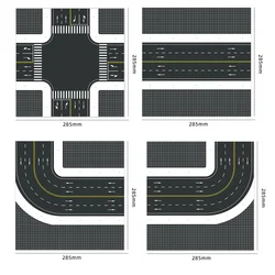 Miniature City Road Highway Model, Street Scene, Scene Layout, Sand Table, Diorama Materials, 1:150 Scale