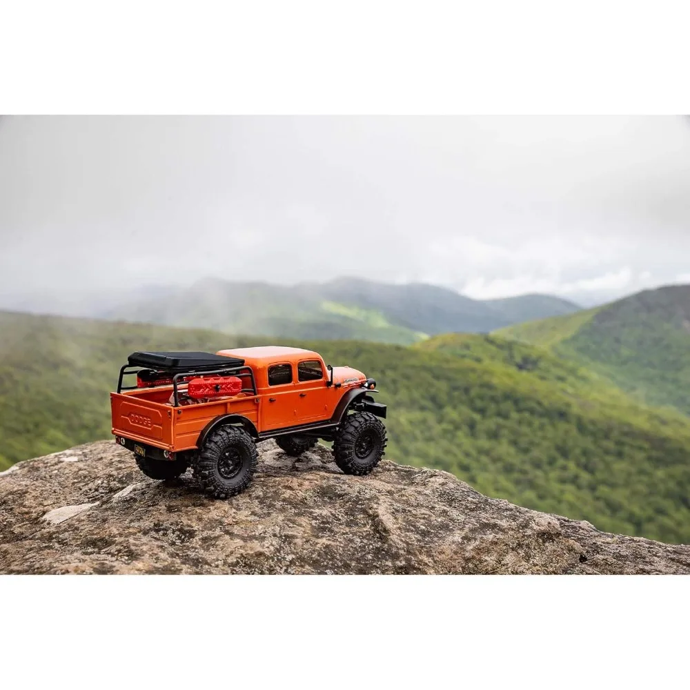 الألعاب والألعاب/شاحنة RC SCX24 40's 4 أبواب Dodge Power Wagon Orange1/24 4 Wheel Drive-RTR (كل ما يتضمن تشغيلها) #4