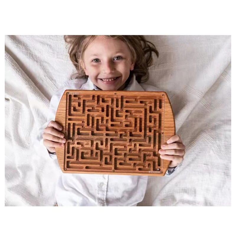 Wooden Maze Game, Challenge Game Lovers, Children's Gift, Table Activity 3D Maze Ball