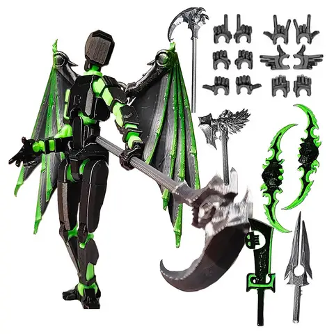 13 3D प्रिंटेड एक्शन फिगर कई एक्सेसरीज़ के साथ एक्शन फिगर खिलौने एक्शन फिगर डमी डेस्क सजावट उपहार उसके लिए 6 best sales ट्रांसफार्मर कंबाइनर - №5