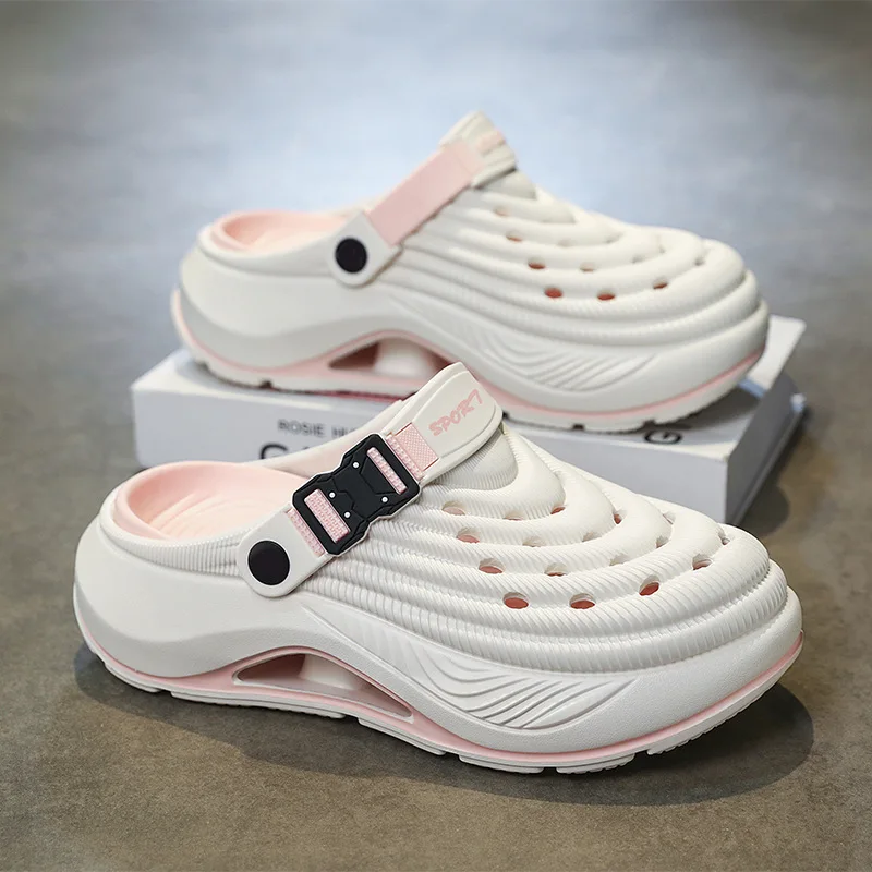 

Comfortable EVA Mens Sandals Thick Sole Outdoor Beach Shoes Breathable Hollow Out Round Toe Casual Summer Shoes