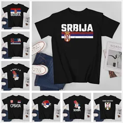 More Design Serbia Flag Serbs Fans Men Tshirt Tees T-Shirt O-neck T Shirts Women Boys Clothing 100%Cotton