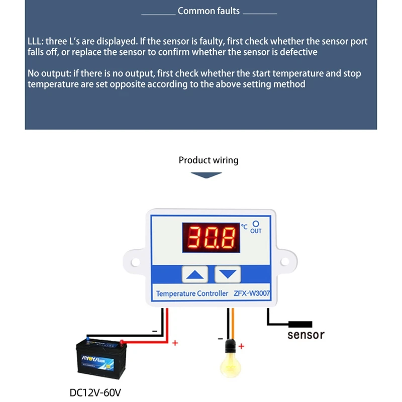 ZFX-W3007 10a digitaler Temperatur regler Qualitäts thermo regler Thermo element thermostat mit LCD-Anzeige 220V