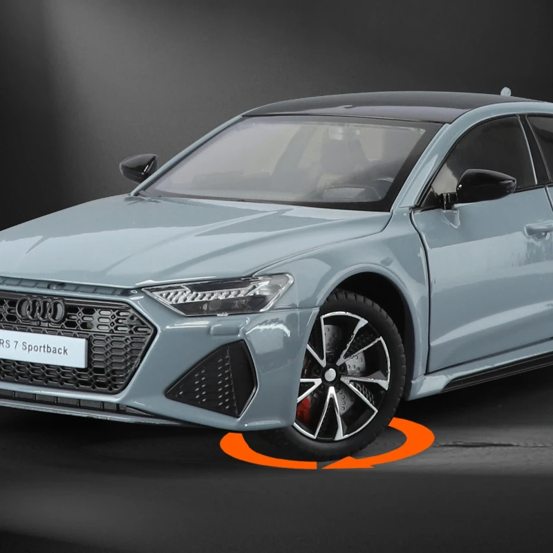 1:24 RS7 スポーツバック スポーツカー 合金ダイキャストシミュレーションモデルカー おもちゃ サウンドとライト付き プルバック式おもちゃ 子供向けギフト