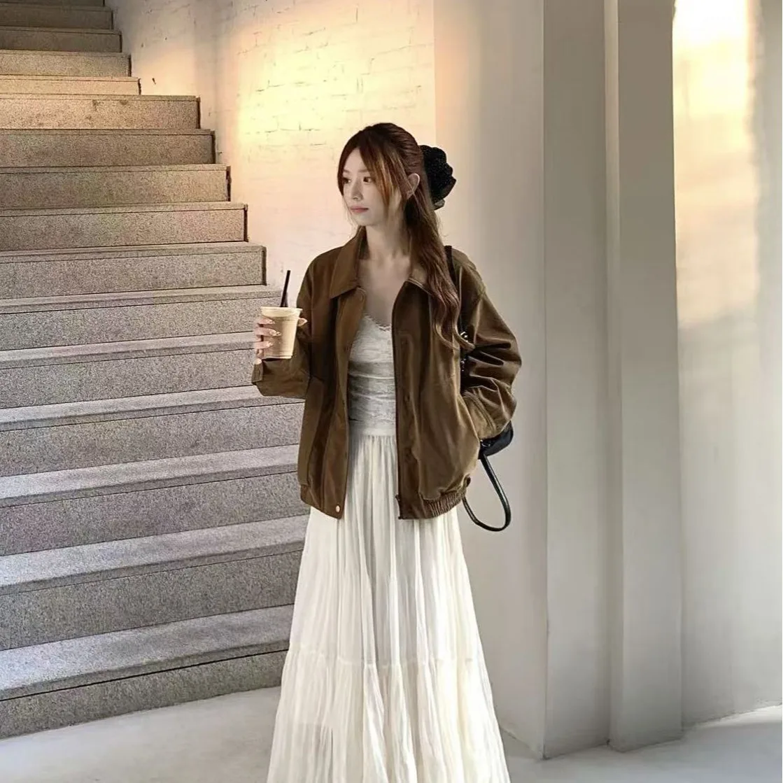 الرجعية Jaet ماتي طوق ort معطف الخريف الشتاء جديد Sle Faionable المرأة العصرية ملابس خارجية السيدات قسط مباراة كل #2