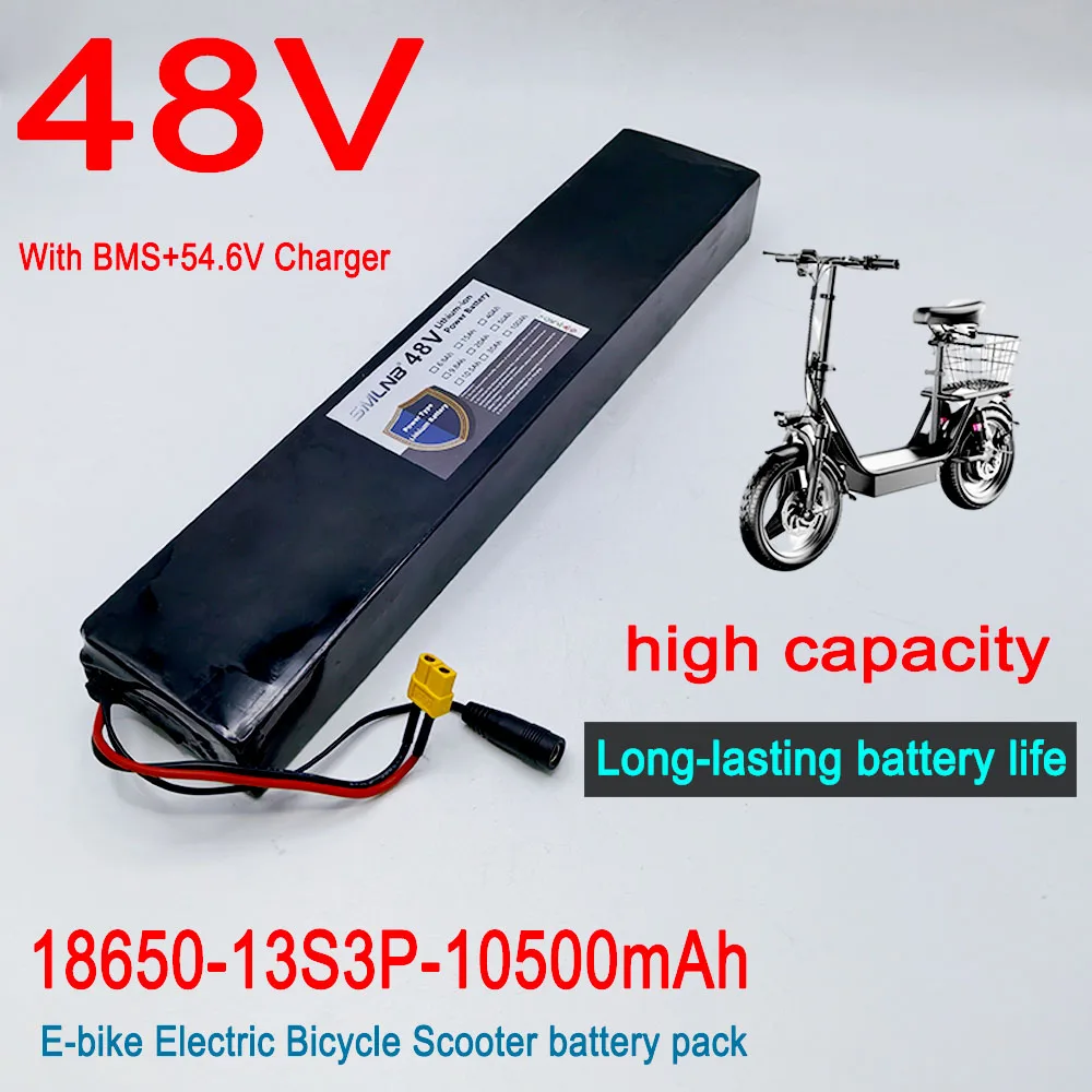 

2000W 13S3P 10500mAh 48V Lithium-ion Battery Pack, Lithium Iron Phosphate Battery 120Ah and 54.6V Chargerr kit