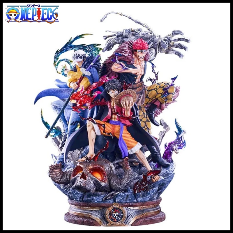 

22cm One Piece Figurine Three Captain Anime Figure Law Luffy Action Pvc Model Statue Collection Decoration Gifts Doll Toys