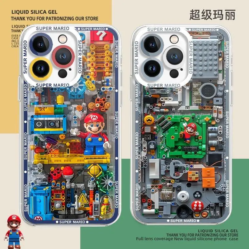 Gioco Anime Per M-Marios Cassa Del Telefono Per Samsung S24 S23 S22 S21 S20 S10 FE Nota20 Note10 Plus Ultra Lite 5G Trasparente Morbida copertura in TPU