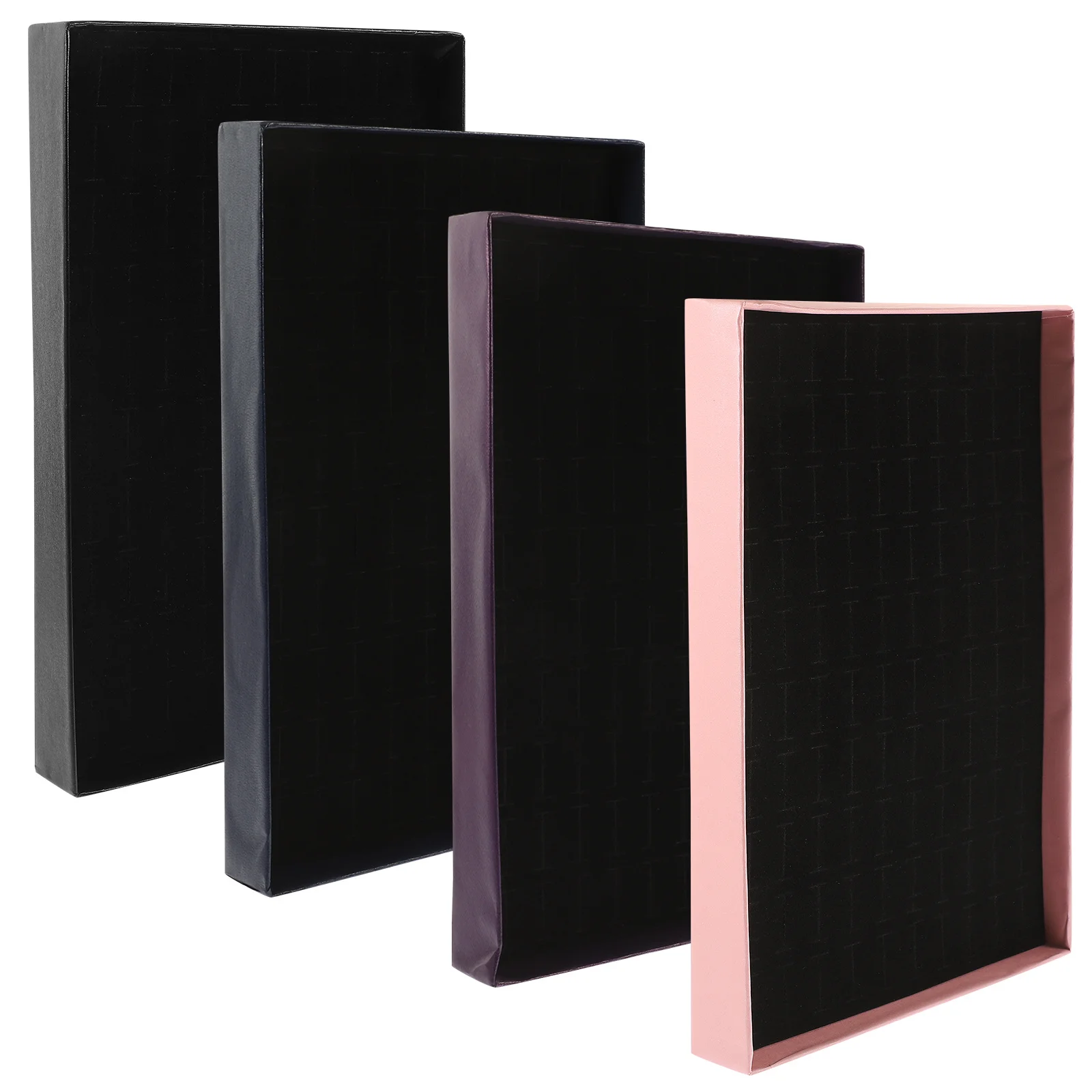 

4pcs Cotton Sponge Pad Tray For Jewelry Display Ring Organizer Storage Insert Stackable Drawer Tray Jewelry Trays For Drawers