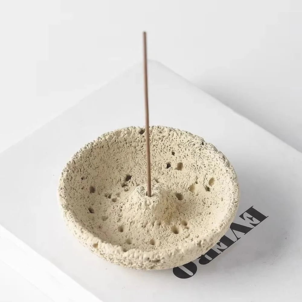 Cement Cement Incense Burner Concrete Texture Plug in Incense Stick Stand Multi-functional Planetary Style Incense Burning Tray