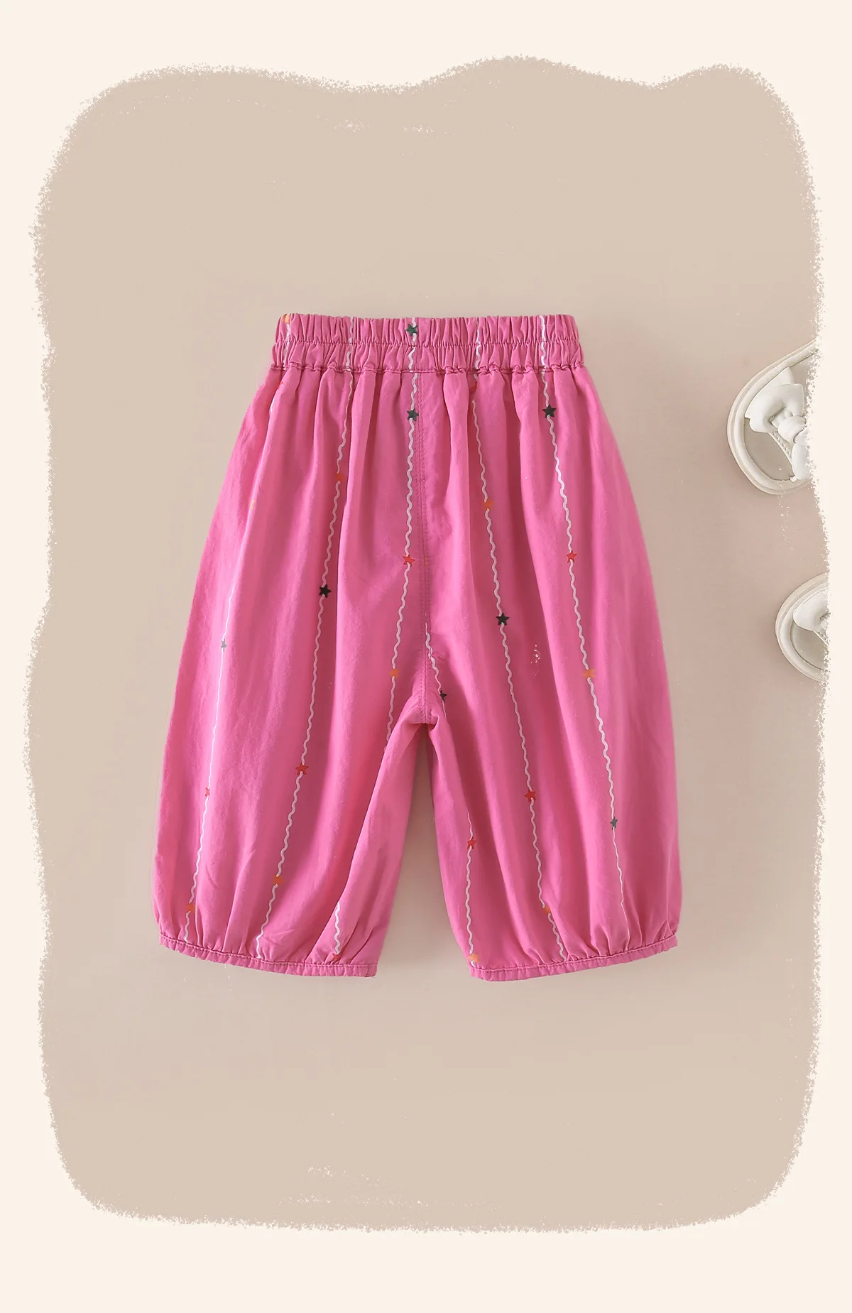 Summer New Baby A Grade Girls Pants Vertical Stripe Baby Girl Mosquito Pants Versatile Cropped Pants