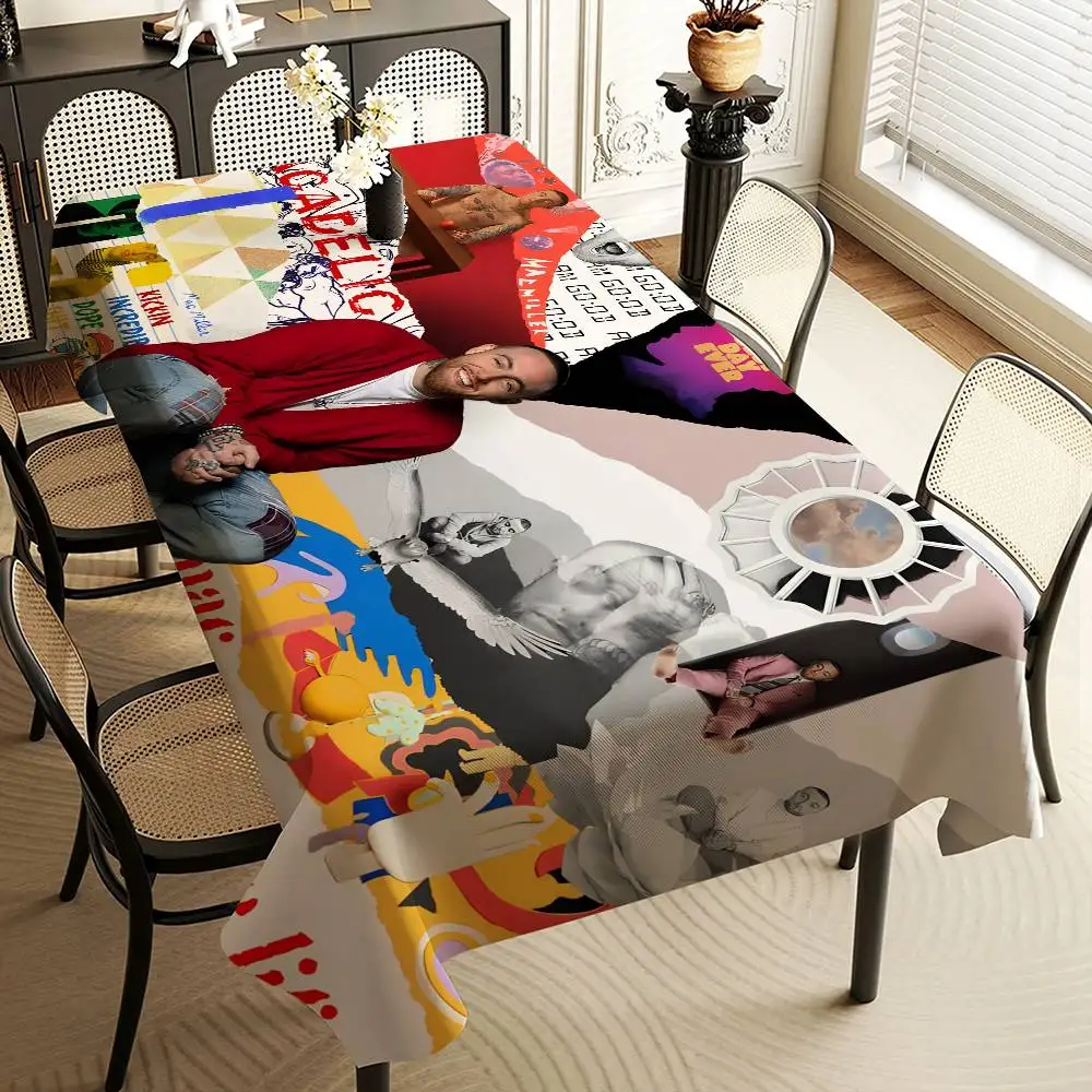 Singer M-Mac Miller Pattern Tablecloths Summer Washable Picnic Party Rectangle Table Cover Home Dining Decor