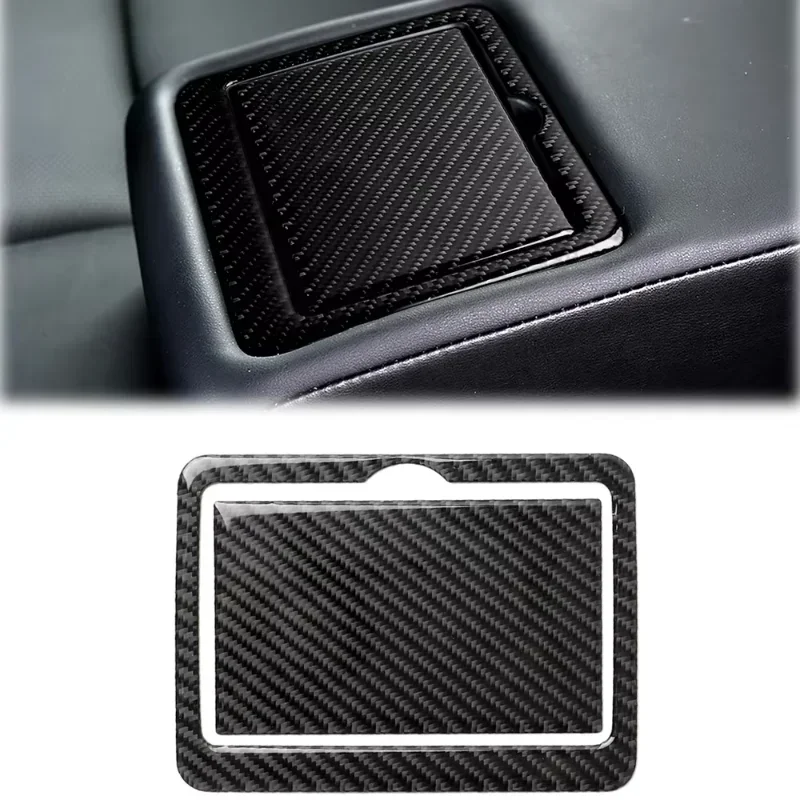 

For Infiniti Q50 Real Dry Carbon Fiber 2014-2020 Interior Water Cup Panel Decoration Cover Trim Modification Accessories