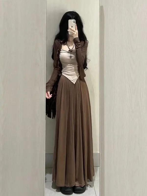 

Salt Series Zen Style Open Cardigan Vest Wide Leg Pants Three Piece Set Women's Fashionable Beautiful Set Casual Comfortable ...