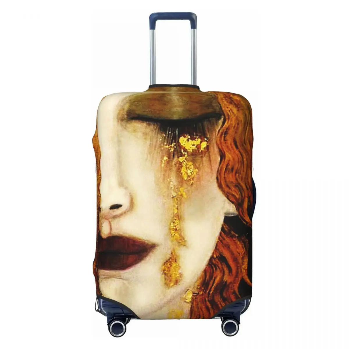 Oil Painting Tears Kiss Suitcase Cover Van Gogh Klimt Vintage Golden Useful Cruise Trip Protection Luggage Supplies Vacation