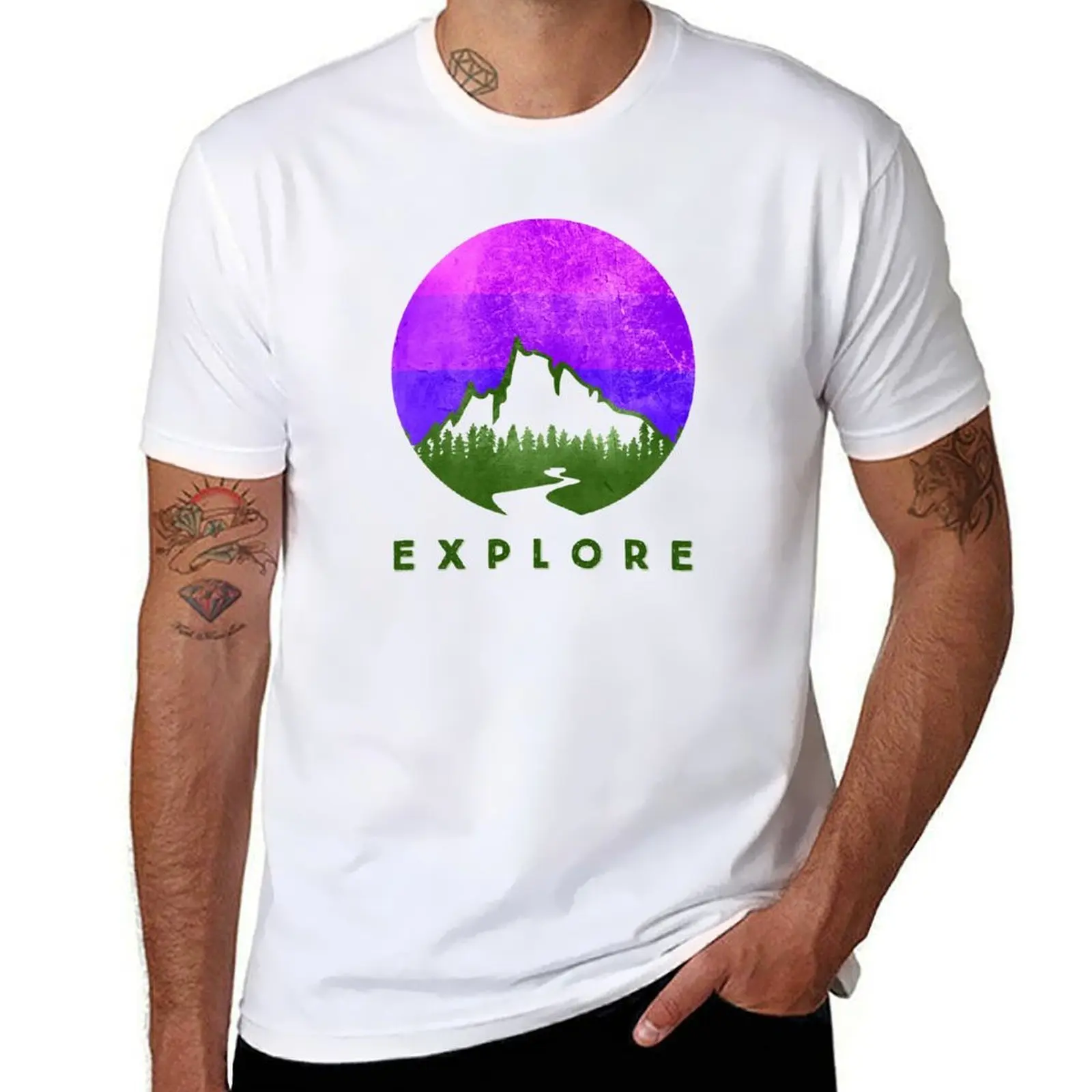 

Explore the Great Outdoors - purple T-Shirt man t shirt luxury t shirt for man T-Shirt