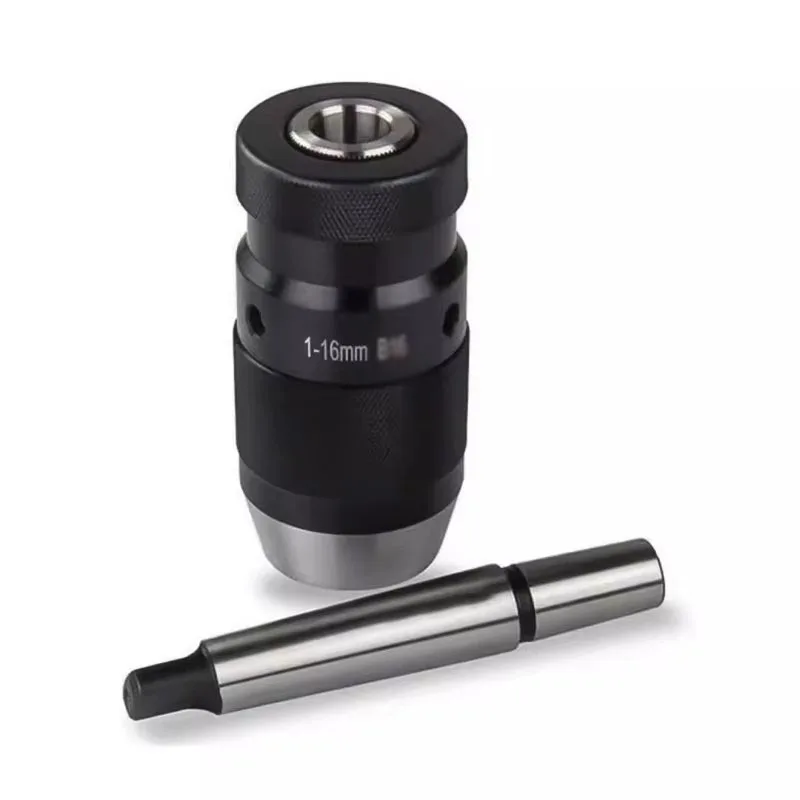 MT2-B18 1-16MM MK2 mandrel live core drill chuck durable taper steel self-tightening keyless accessory lathe tool
