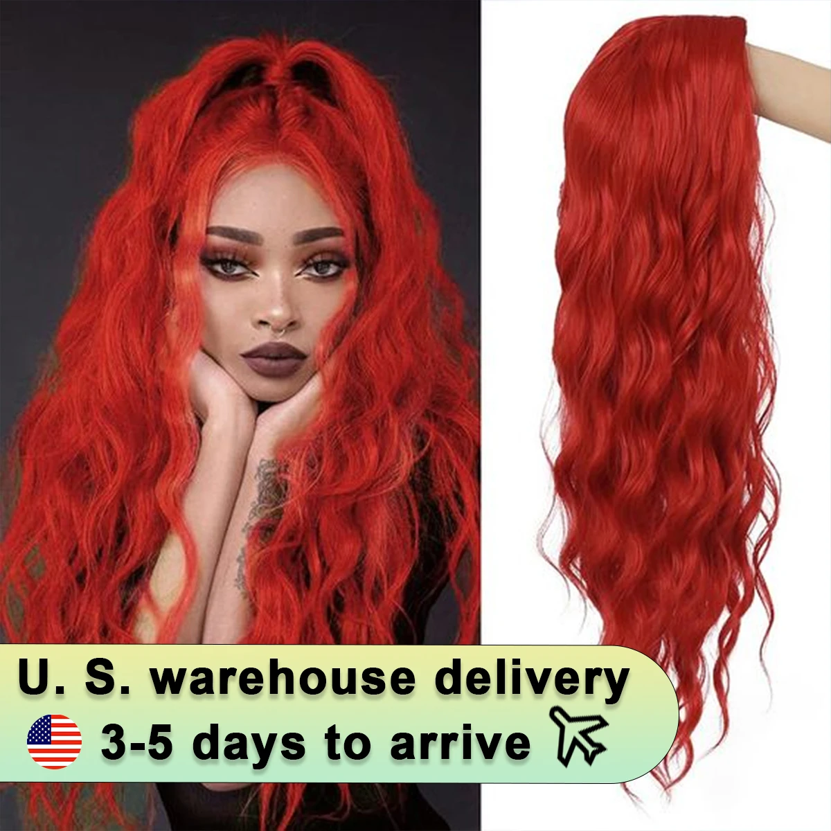 250 Density 40 Inch Red Deep Wave Human Hair Wig 13x5 Lace Front Human Hair Wig 13x6 Lace Frontal Red Curly Wigs Remy For Women