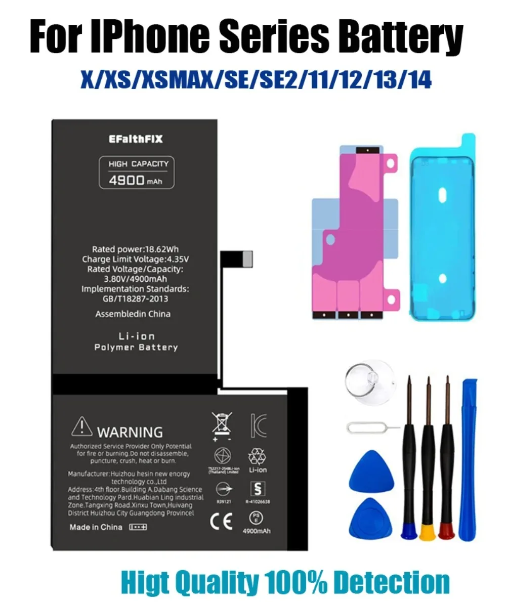 AAA+ Brand New Phone Battery For iPhone 12 13 Mini X XR Xs Max 11 12 13 Pro Max Battery For Apple With Tools