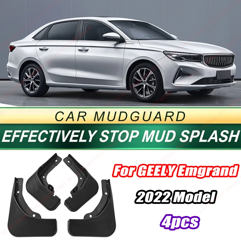 For GEELY Emgrand 2022 Model 4PCS Front Rear Mud Flaps Splash Guards Fender Mudguards Auto Accessories