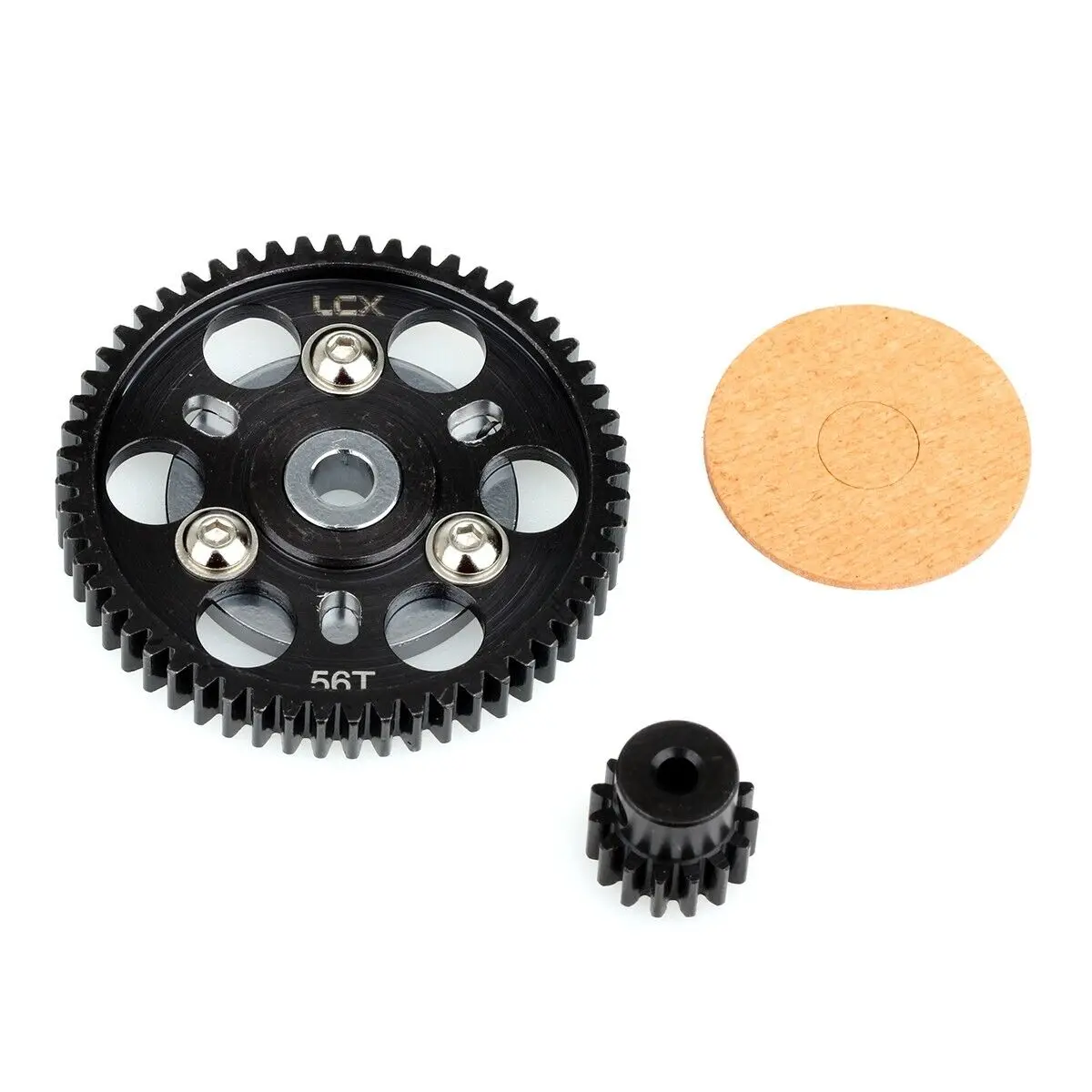 

LCX Racing 1/10 RC Crawler Hard Steel 32P 56T Spur Gear w/ 15T Pinion Gear for Axial SCX10 Wraith Upgrades Parts Accessories