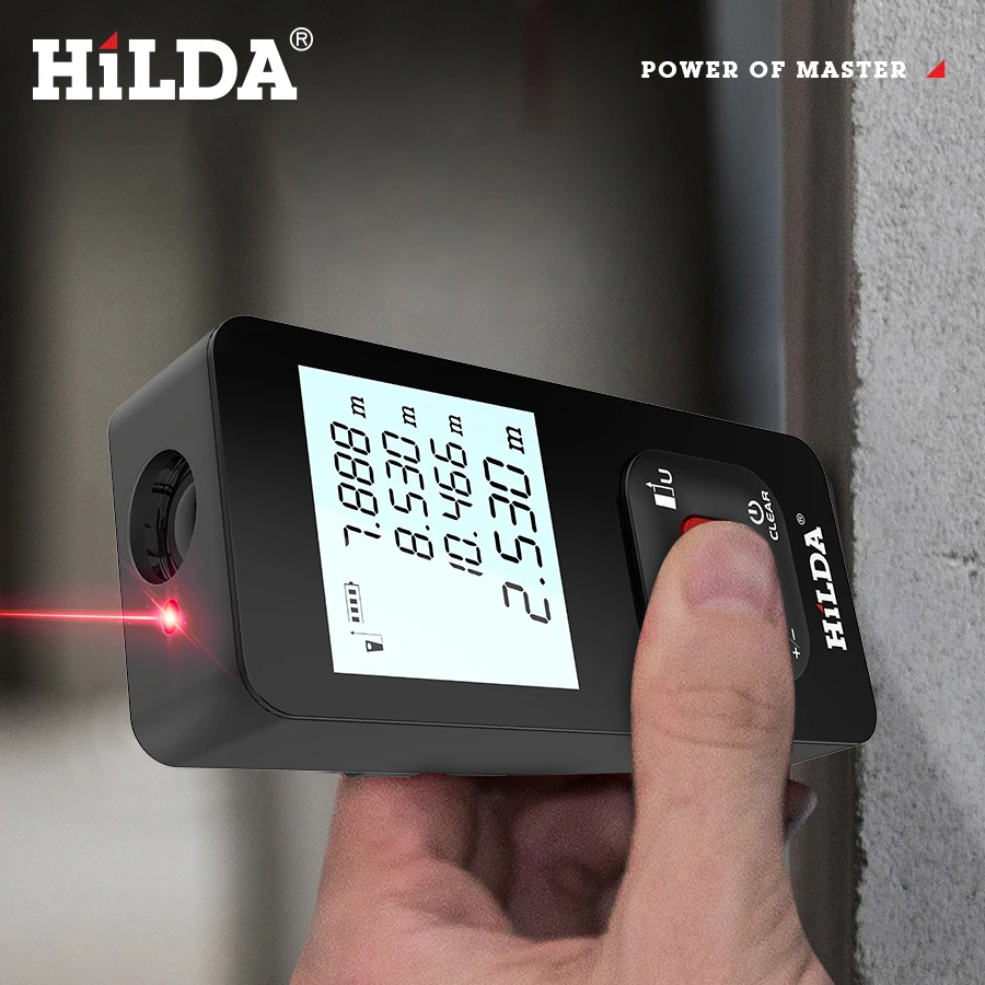 HILDA Laser Rangefinder Distance Meter Rangefinder Laser Tape Range Finder Building лазерный дальномер 120M /100M/50M