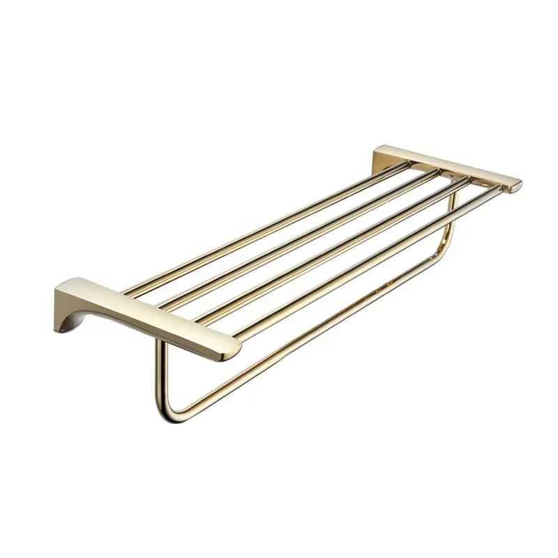 Luxury Golden 6 Pieces Hardware Stainless Steel Towel Rack Set Factory Wholesale Modern Bathroom Accessories