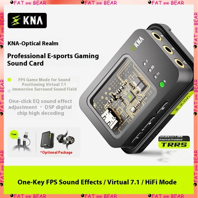 

KNA Light Environment Киберспортивные игровые наушники для ПК Внешняя звуковая карта HIFI Virtual 7.1-канальный FPS Профессиональные Delta Wafers