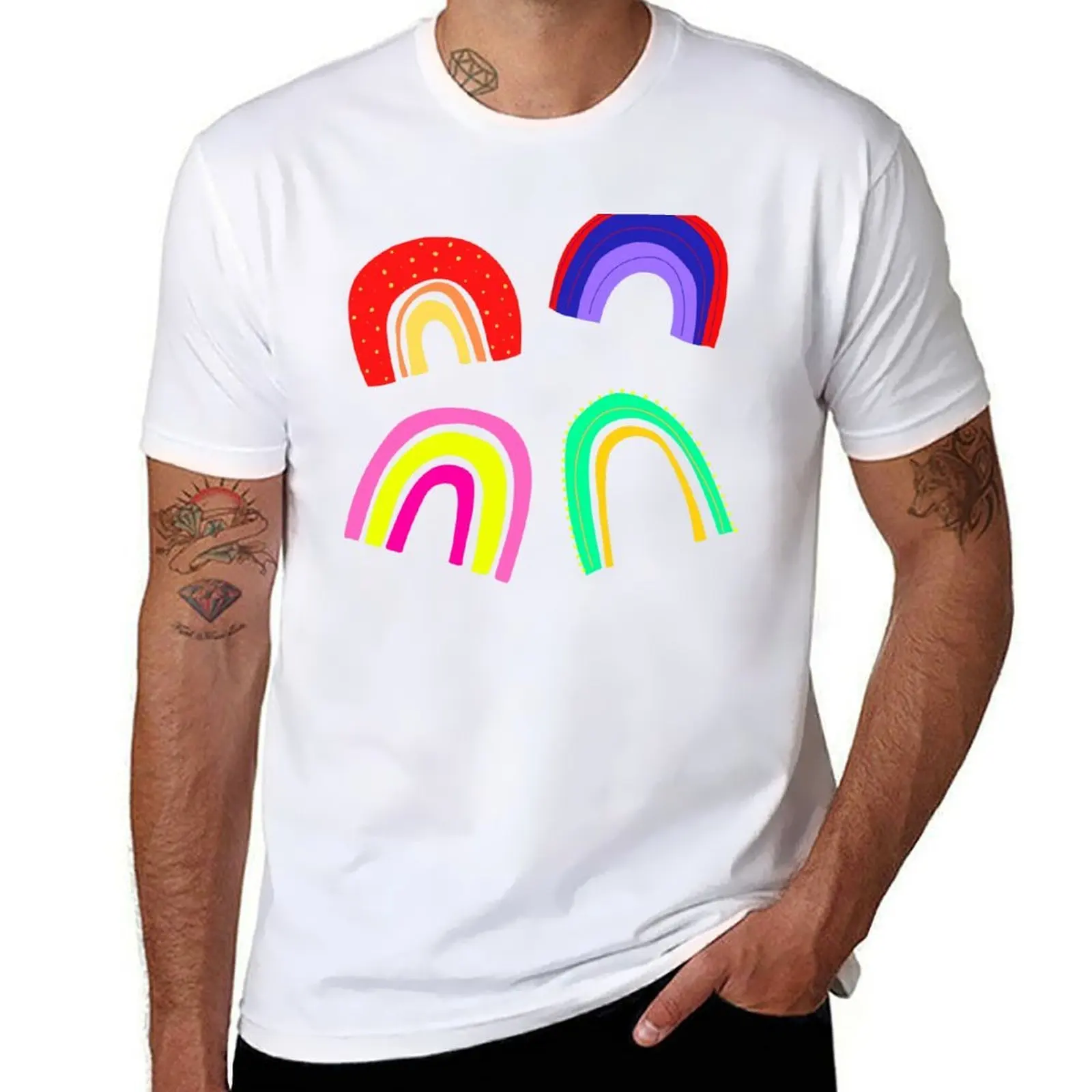 

Modern Rainbow T-Shirt printed t shirts for man t shirt man casual T-Shirt